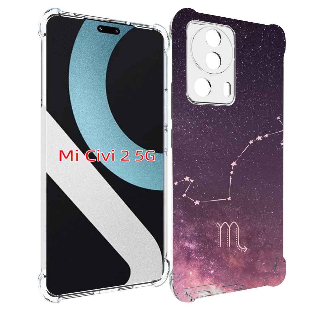 

Чехол MyPads знак зодиака скорпион 4 для Xiaomi Civi 2, Прозрачный, Tocco