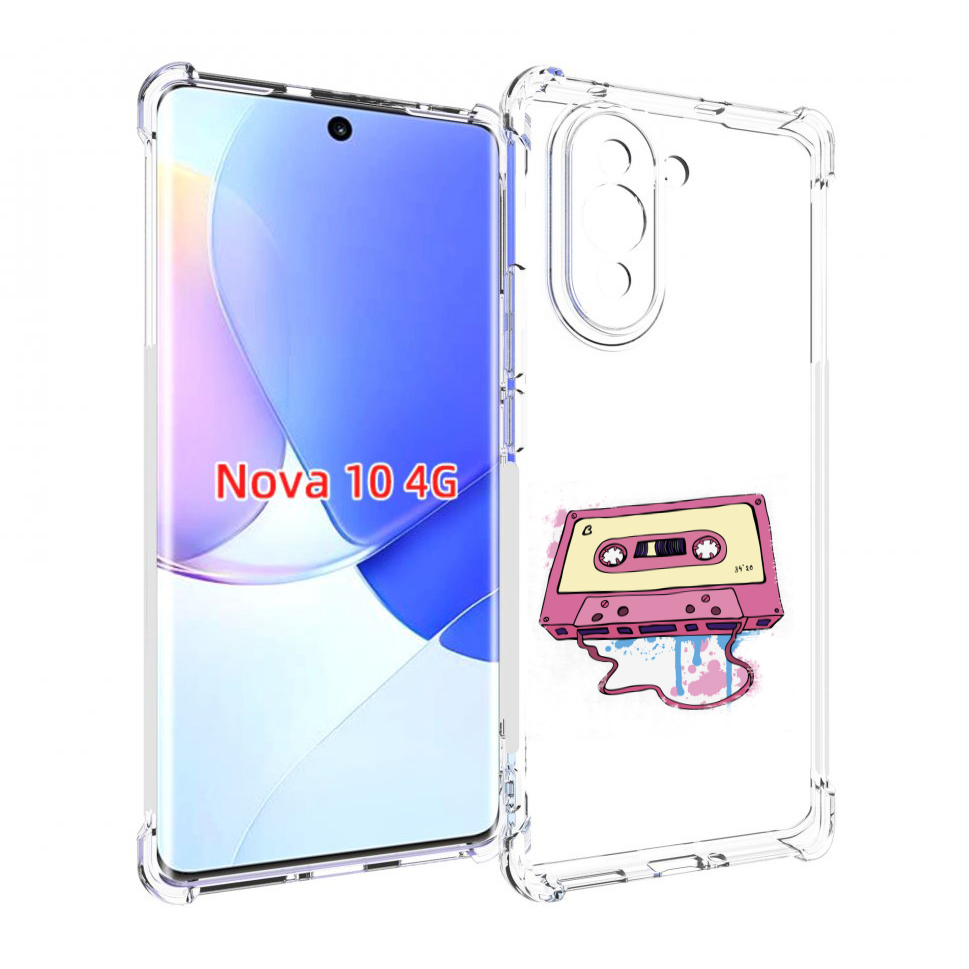 

Чехол MyPads Розовая кассета для Huawei Nova 10, Прозрачный, Tocco