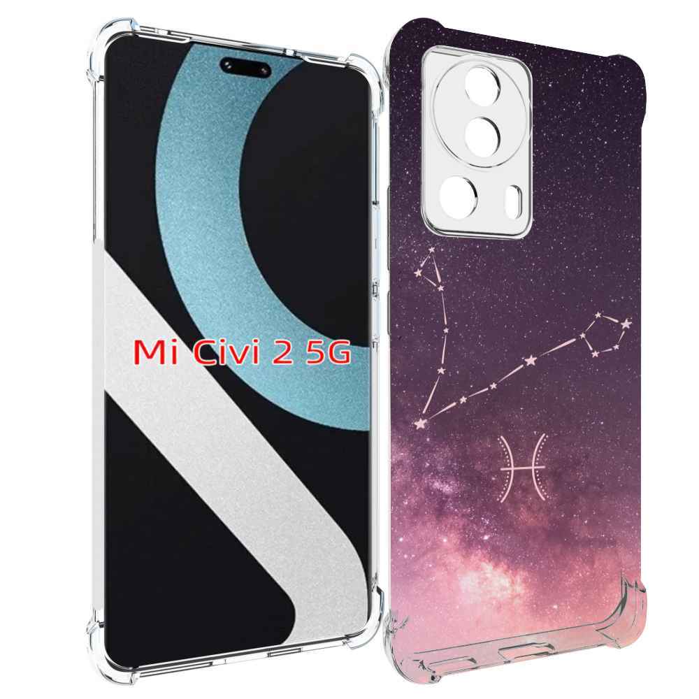 

Чехол MyPads знак зодиака рыбы 5 для Xiaomi Civi 2, Прозрачный, Tocco