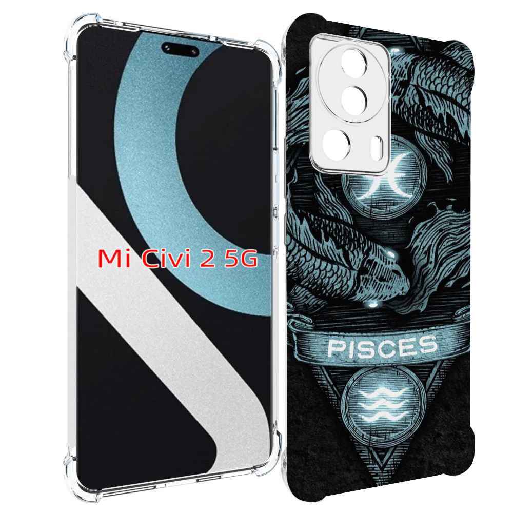 

Чехол MyPads знак зодиака рыбы 4 для Xiaomi Civi 2, Прозрачный, Tocco