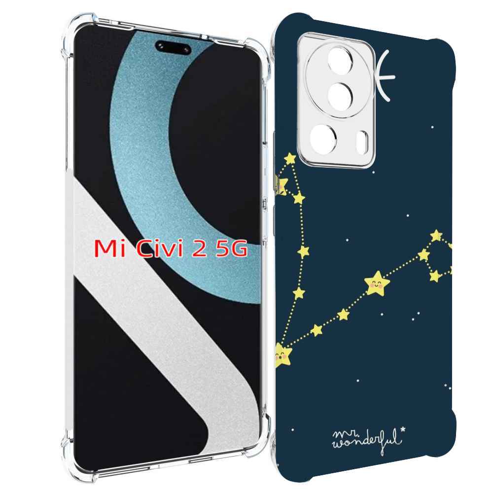 

Чехол MyPads знак зодиака рыбы 1 для Xiaomi Civi 2, Прозрачный, Tocco