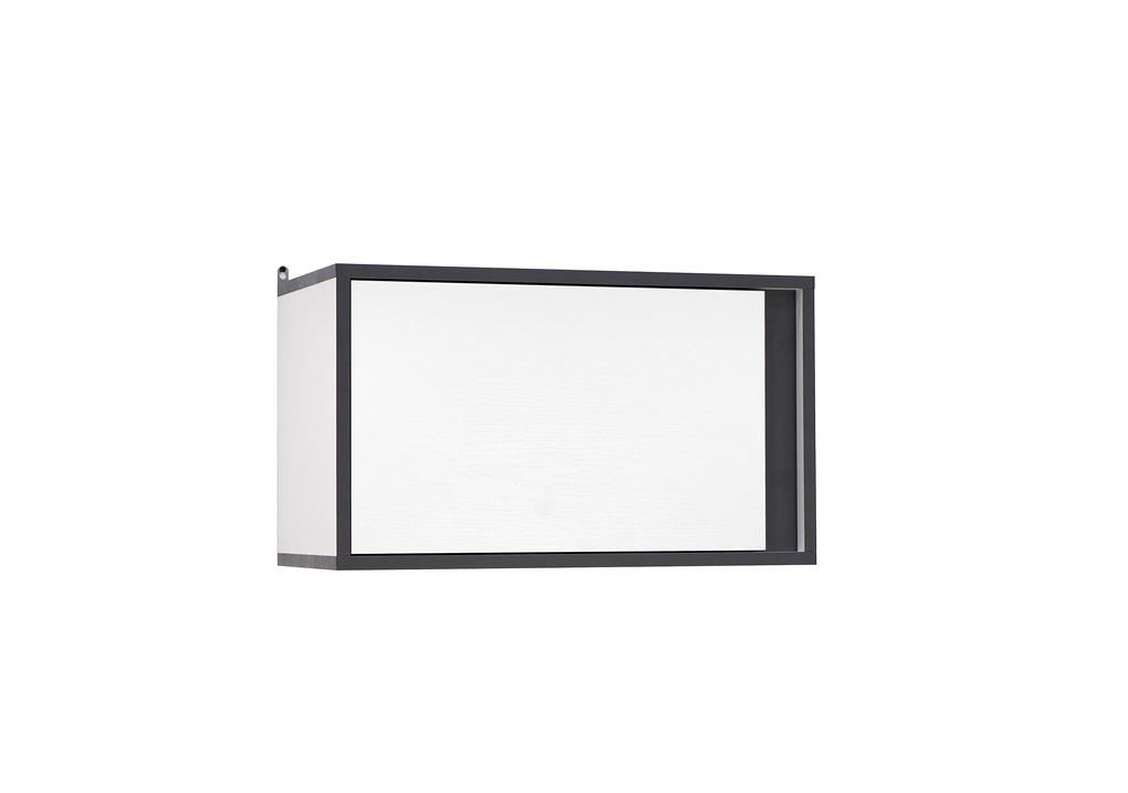 

Настенная полка Асцелла, белый/графит серый 60x28x35 см