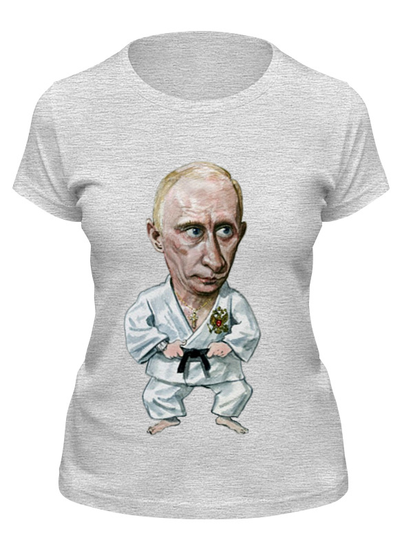 

Футболка женская Printio Путин серая S, Путин