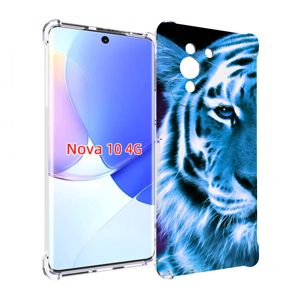 

Чехол MyPads Половина-тигра мужской для Huawei Nova 10, Прозрачный, Tocco