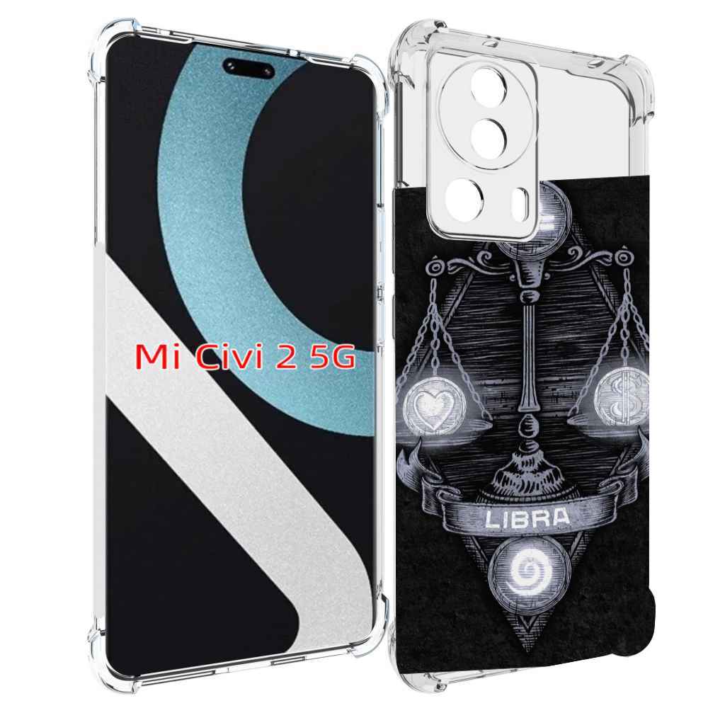 

Чехол MyPads знак зодиака весы 2 для Xiaomi Civi 2, Прозрачный, Tocco