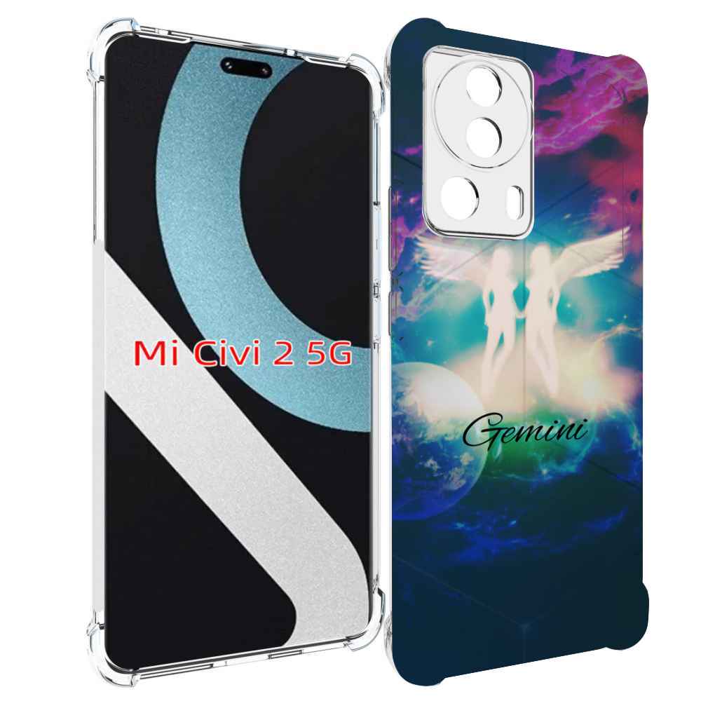 

Чехол MyPads знак зодиака близнецы 3 для Xiaomi Civi 2, Прозрачный, Tocco