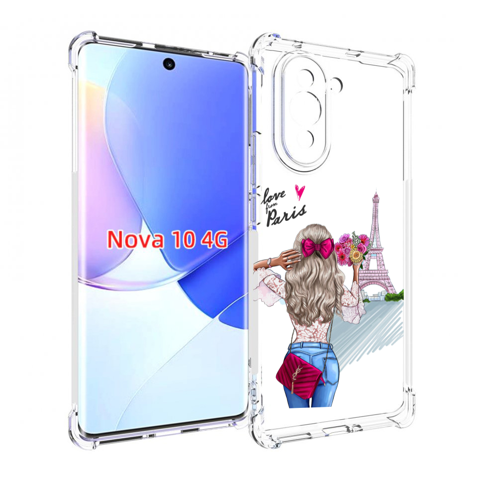 

Чехол MyPads Парижанка женский для Huawei Nova 10, Прозрачный, Tocco