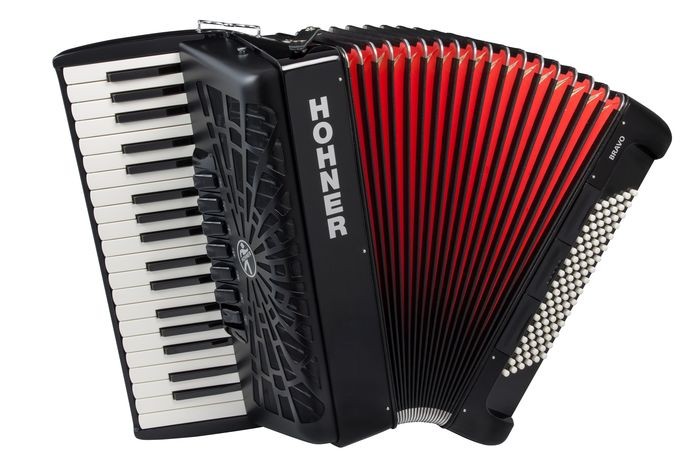 фото Hohner the new bravo iii 96 (a16721) black аккордеон 7/8