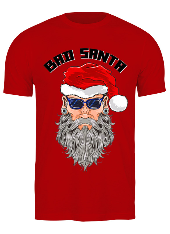 

Футболка мужская Printio Badsanta 3056536 красная S, Красный, Badsanta 3056536
