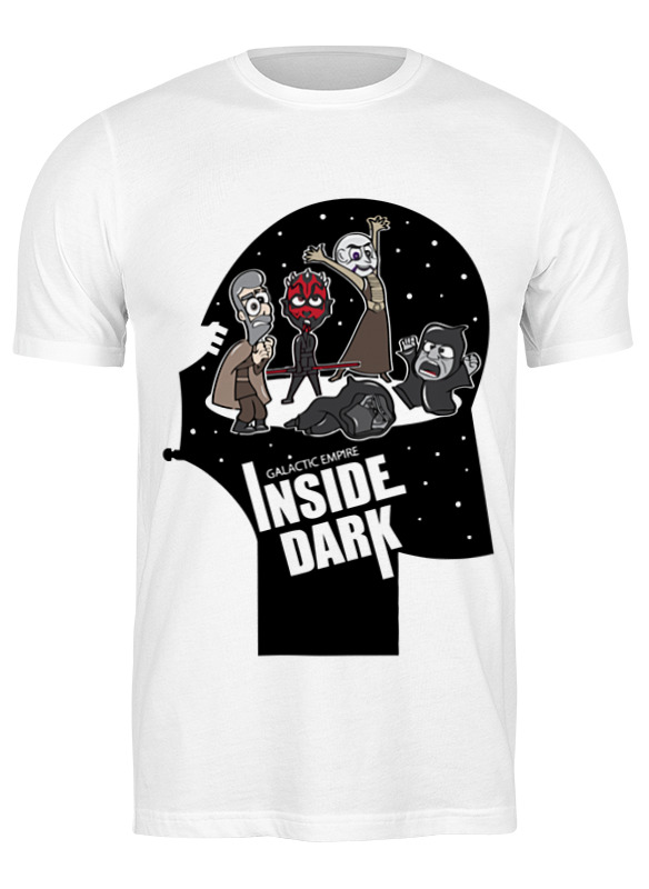 

Футболка мужская Inside dark 3052371 Printio белая S, Inside dark 3052371
