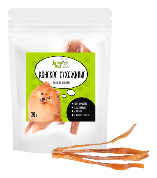 

Лакомство для собак Lucky bits конское сухожилие, 30 г, 8 шт