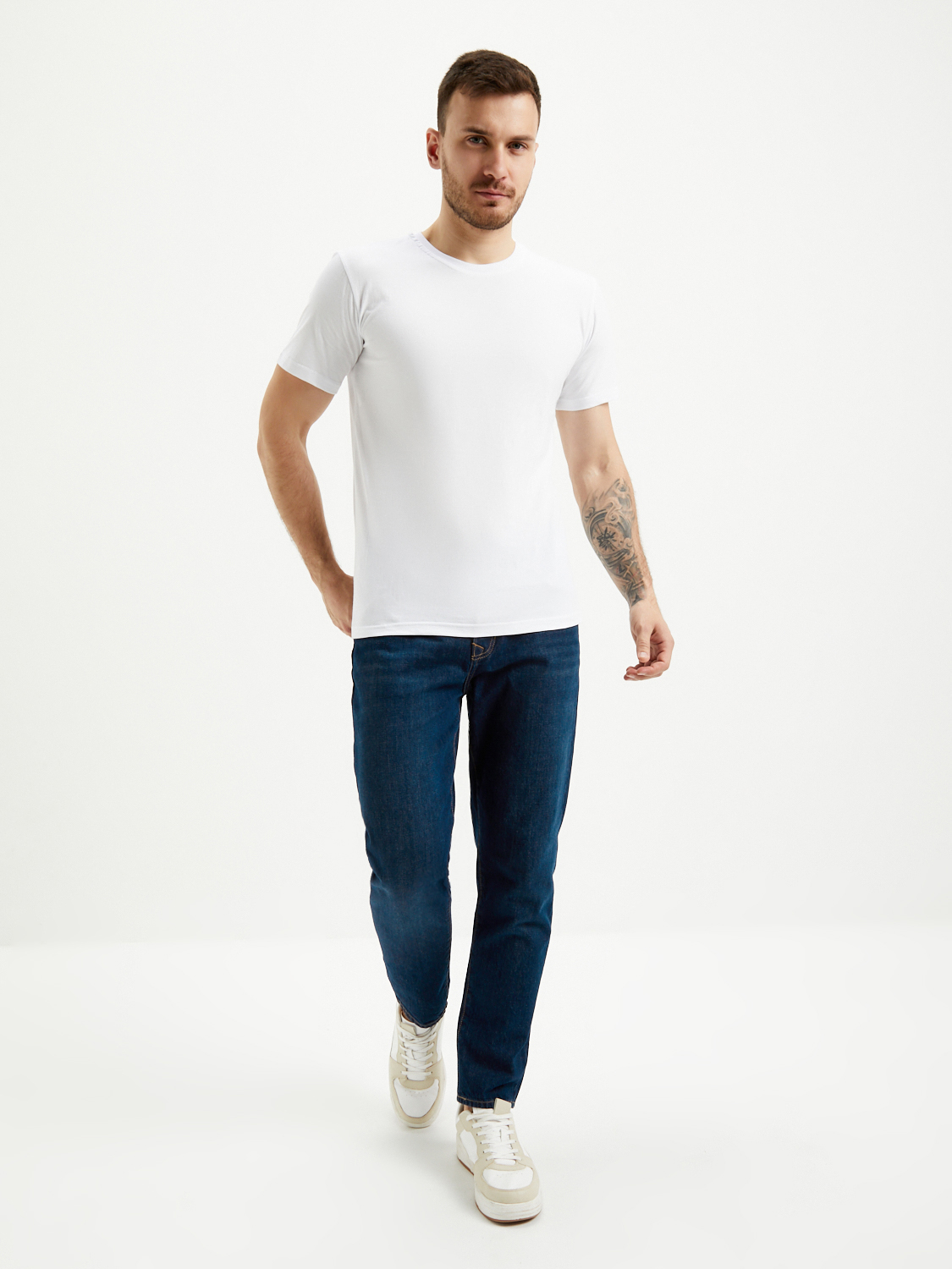 

Футболка мужская T-STYLE Basic белая 50 RU, Белый, Basic