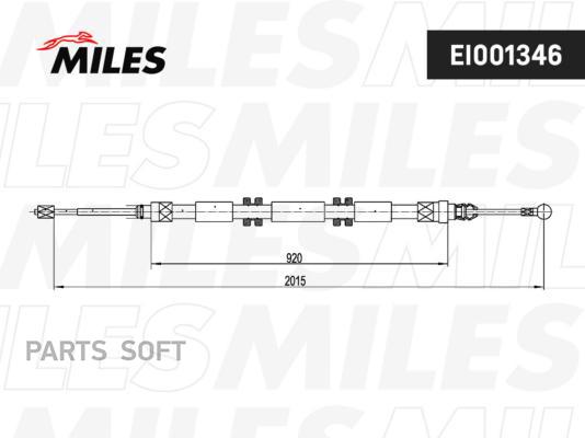 

MILES EI001346 Трос ручного тормоза MILES EI001346 KANGOO (III)