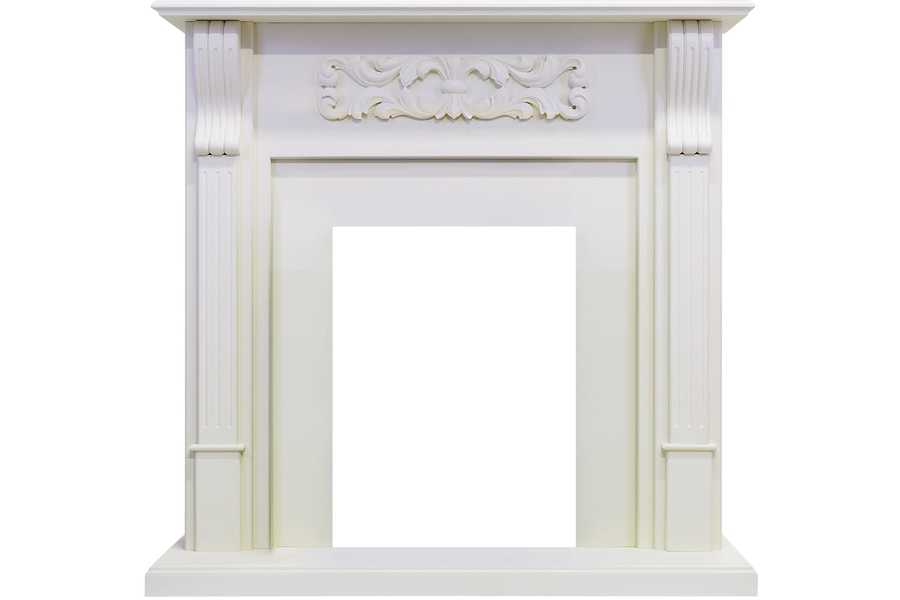фото Классический портал для камина royal flame venice под классический очаг фактурный белый
