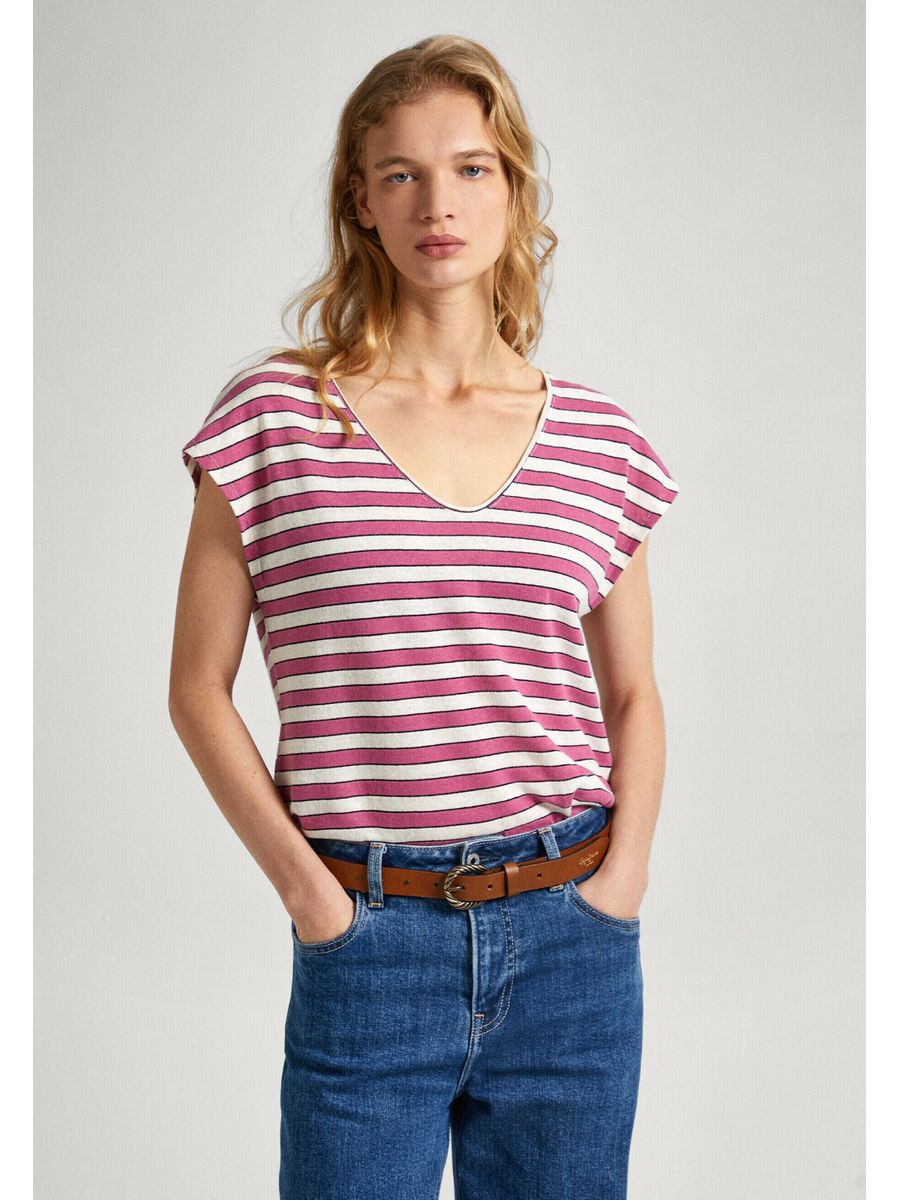 

Футболка женская Pepe Jeans London PE121D0VV розовая XL, Розовый, PE121D0VV