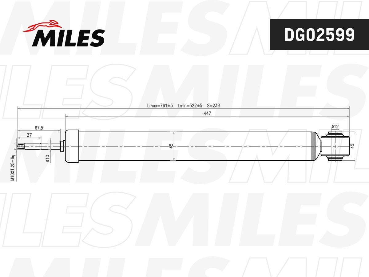 

MILES DG02599 Амортизатор MILES DG02599 NISSAN JUKE 6/10- зад.газ.