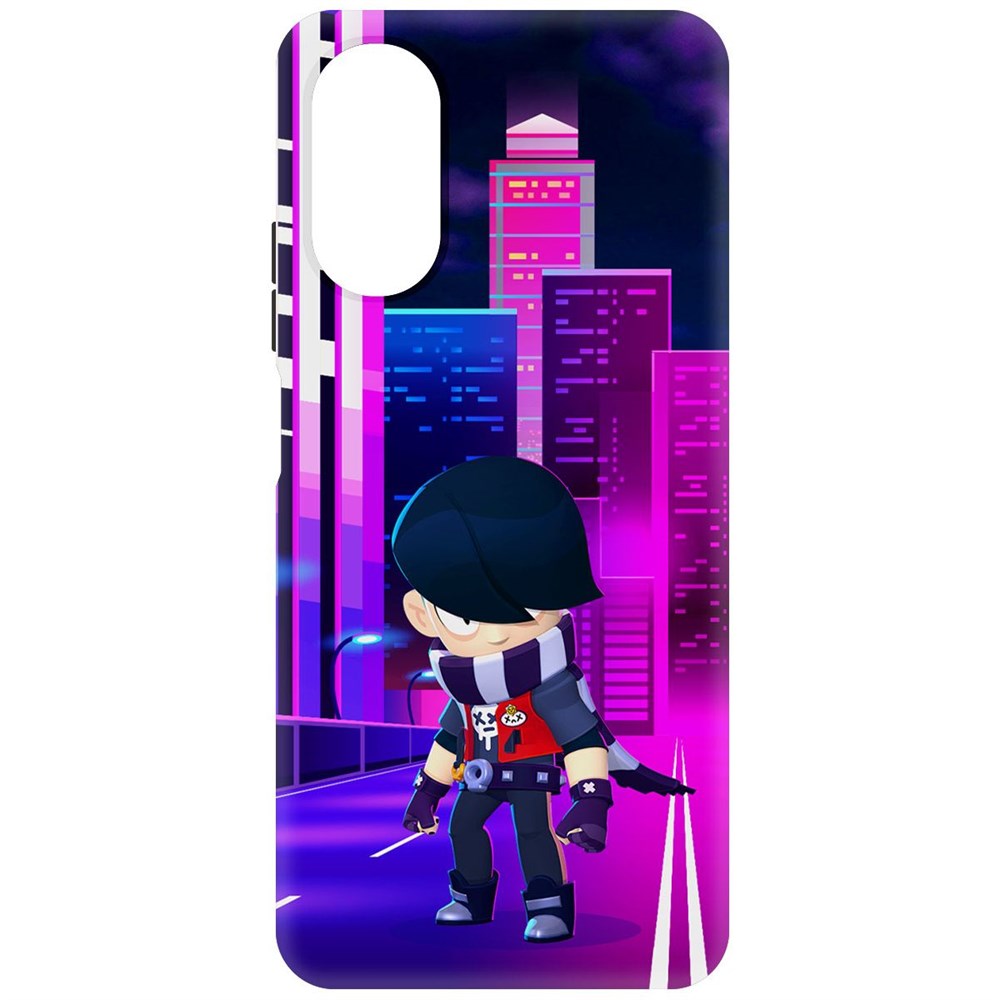 

Чехол-накладка Софт Brawl Stars - Эдгар для Oppo A17, Черный