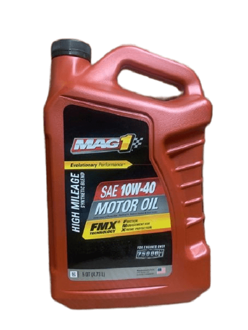 Моторное масло Mag1 high mileage synthetic blend 10w40 motor oil 4.73л