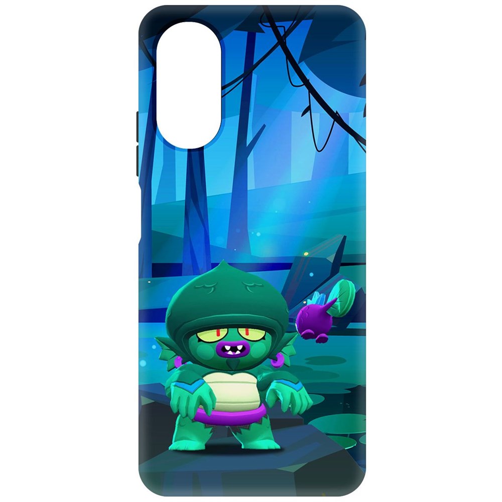 

Чехол-накладка Софт Brawl Stars - Болотный Джин для Oppo A17, Черный