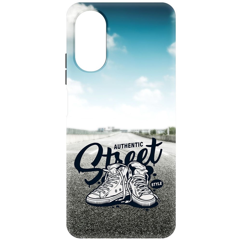 

Чехол-накладка Софт Кроссовки мужские Уличный стиль для Oppo A17, Черный