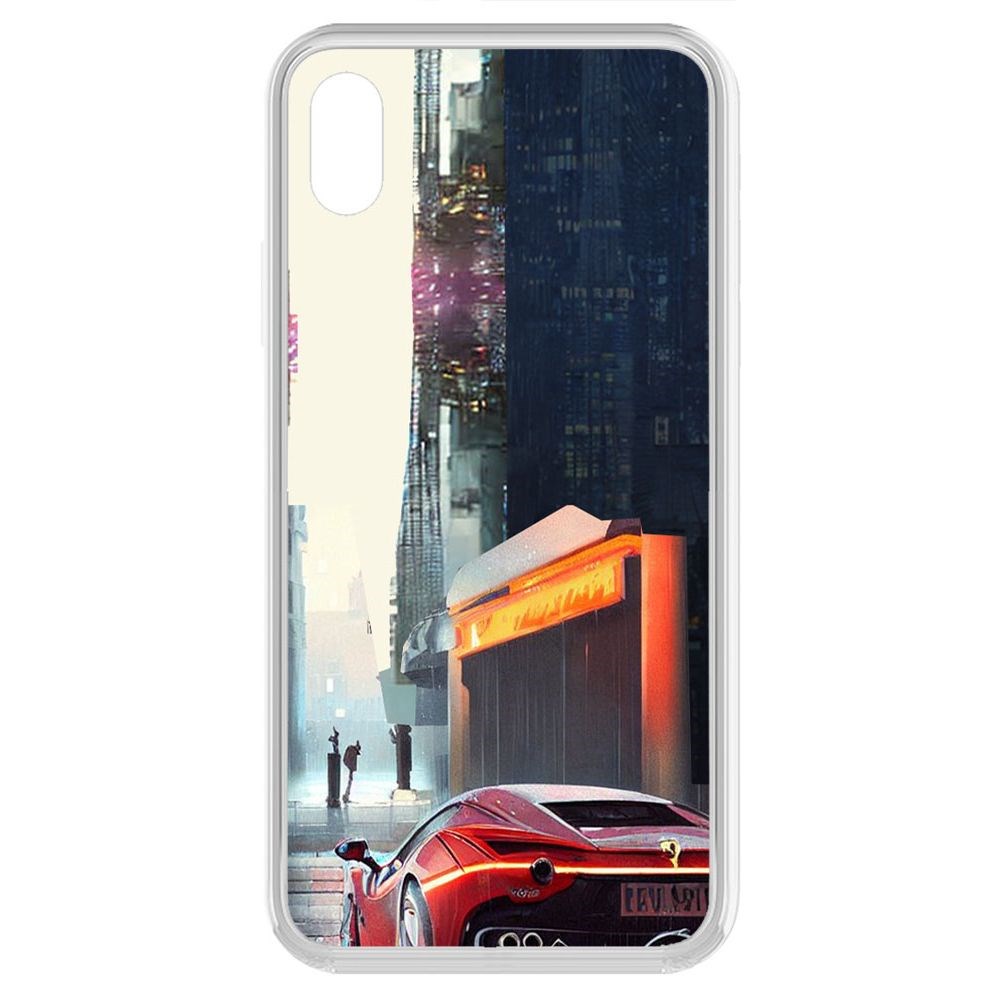 

Чехол-накладка Krutoff Clear Case Сити для iPhone XR, Прозрачный