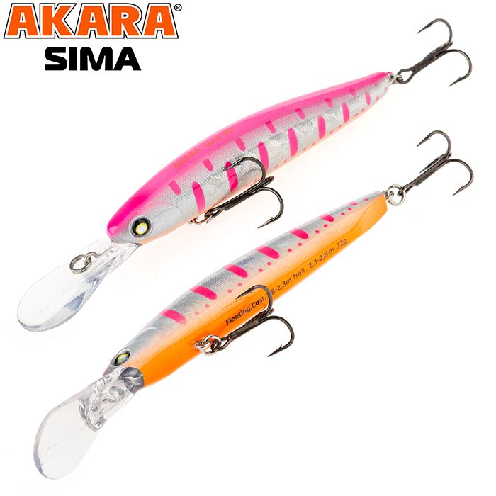 

Воблер Akara Sima 90F 12 гр 3/7 oz 3,5 in A162, Разноцветный, Sima