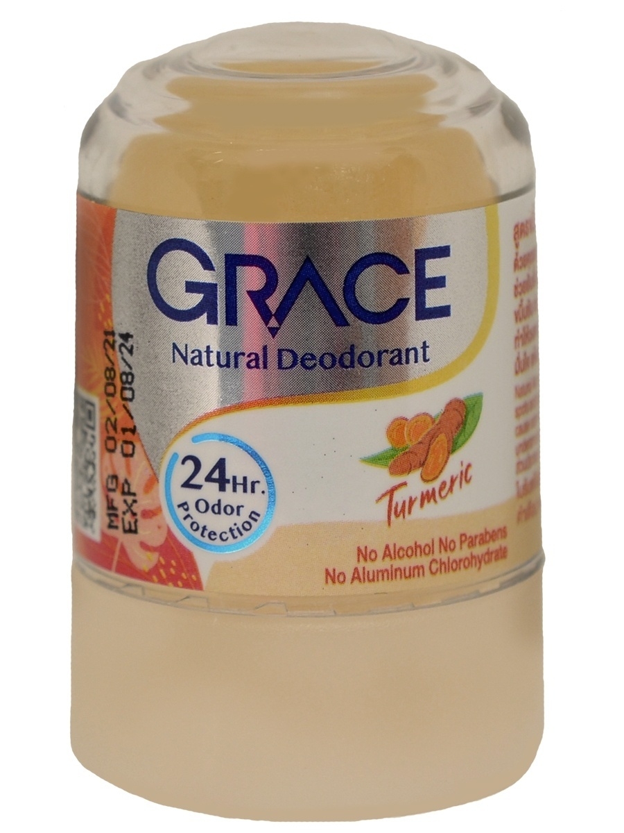 Дезодорант кристалл Grace Crystal deodorant Turmeric Куркума herbolive дезодорант кристалл натуральный минеральный без запаха 60