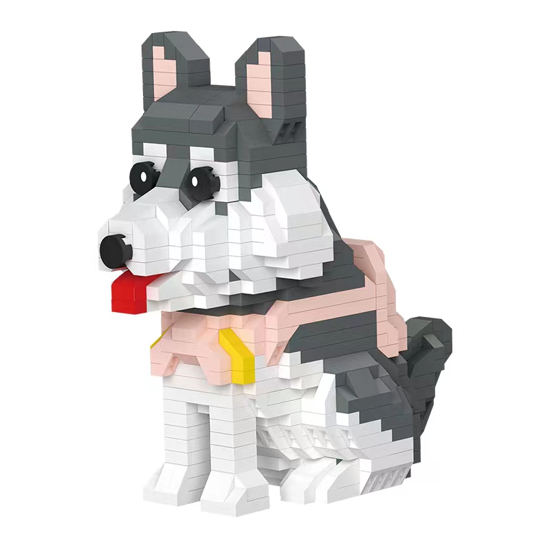 Конструктор 3Д из миниблоков RTOY Собака с с рюкзаком Сюрприз, 1000 дет WL9150 вселенная marvel 1000 и 1 головоломка