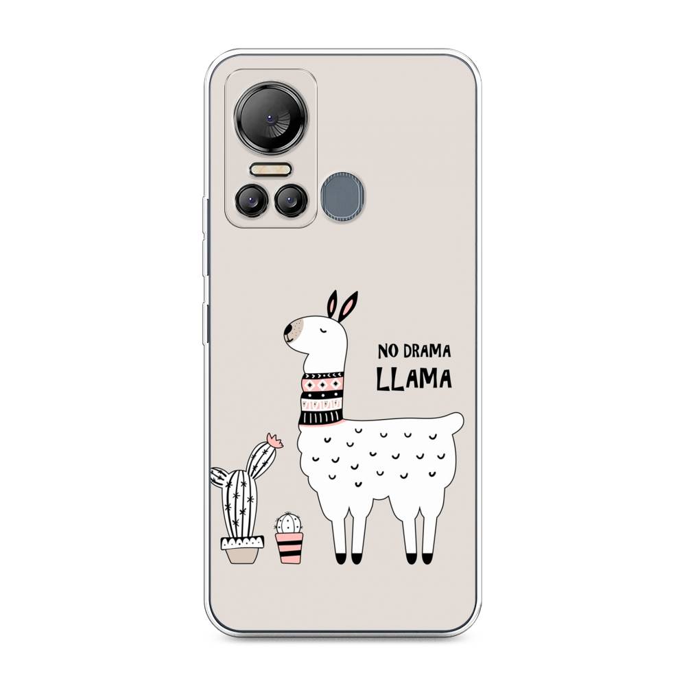 

Чехол Awog на Itel Vision 5 "No drama LLama", Бежевый;серый;белый, 3201050-2