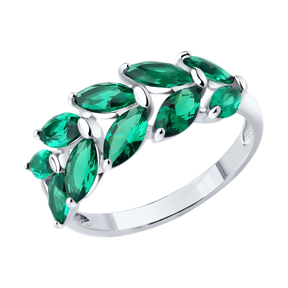 

Кольцо из серебра р. 17,5 Diamant 94-310-02172-2, ситалл искусственный, 94-310-02172-2
