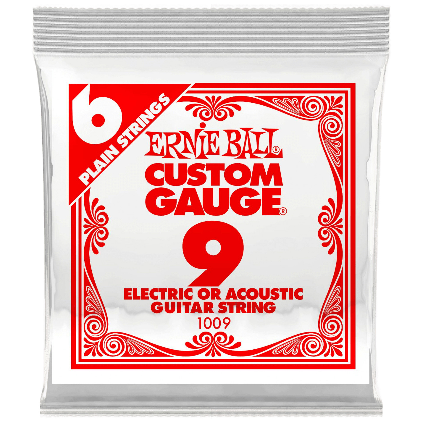 

Струна для электро и акустической гитары одиночная 09 Ernie Ball 1009