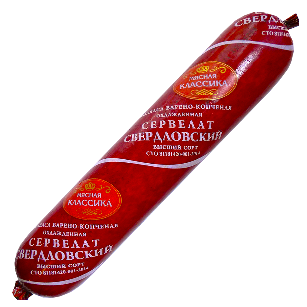 

Колбаса Мясная Классика Сервелат Свердловский варено-копченая 400 г