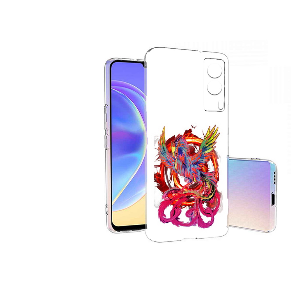 

Чехол MyPads Tocco для Vivo V21E красочный феникс (PT161736.380.414), Прозрачный, Tocco