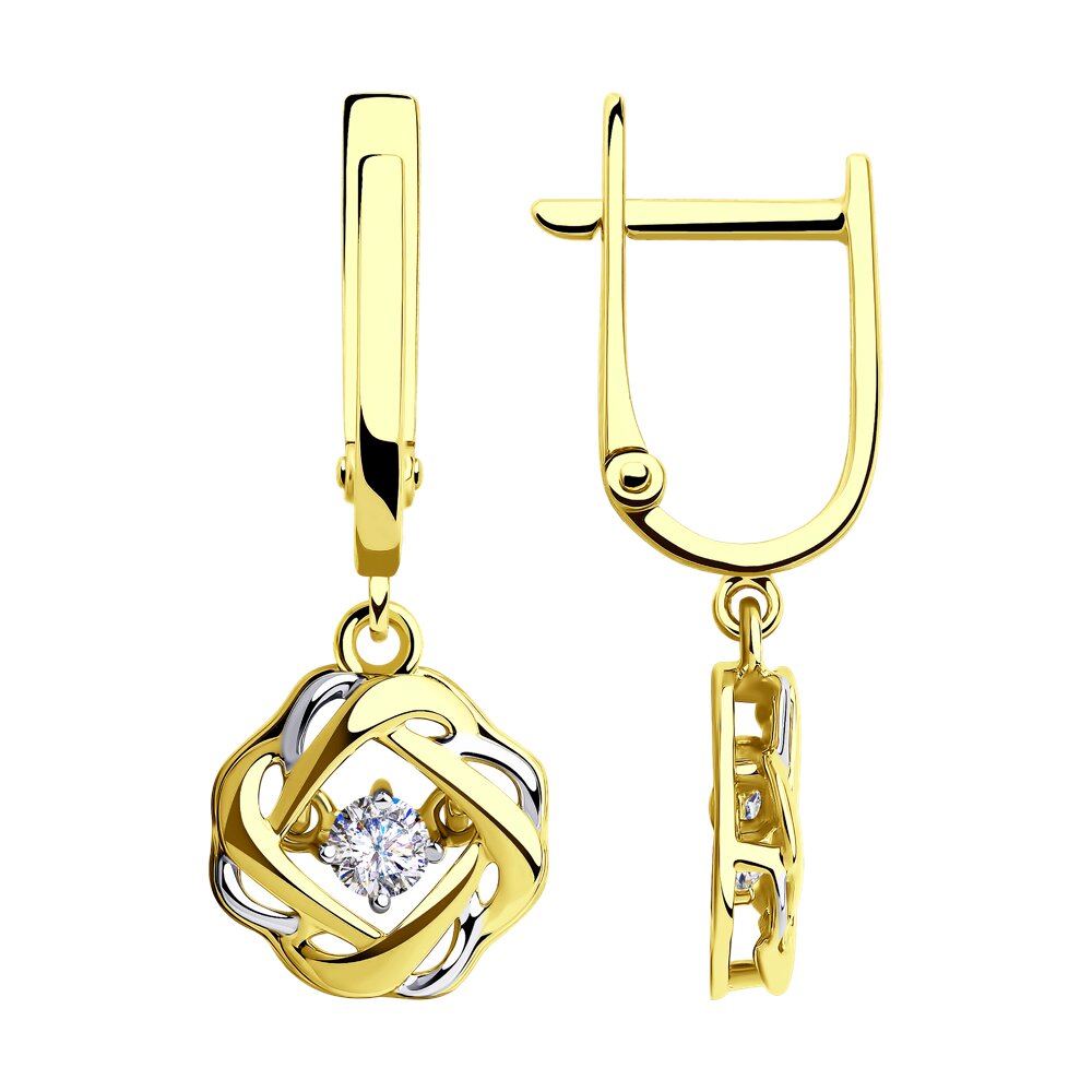 

Серьги из желтого золота SOKOLOV 028658-2, фианит, 028658-2
