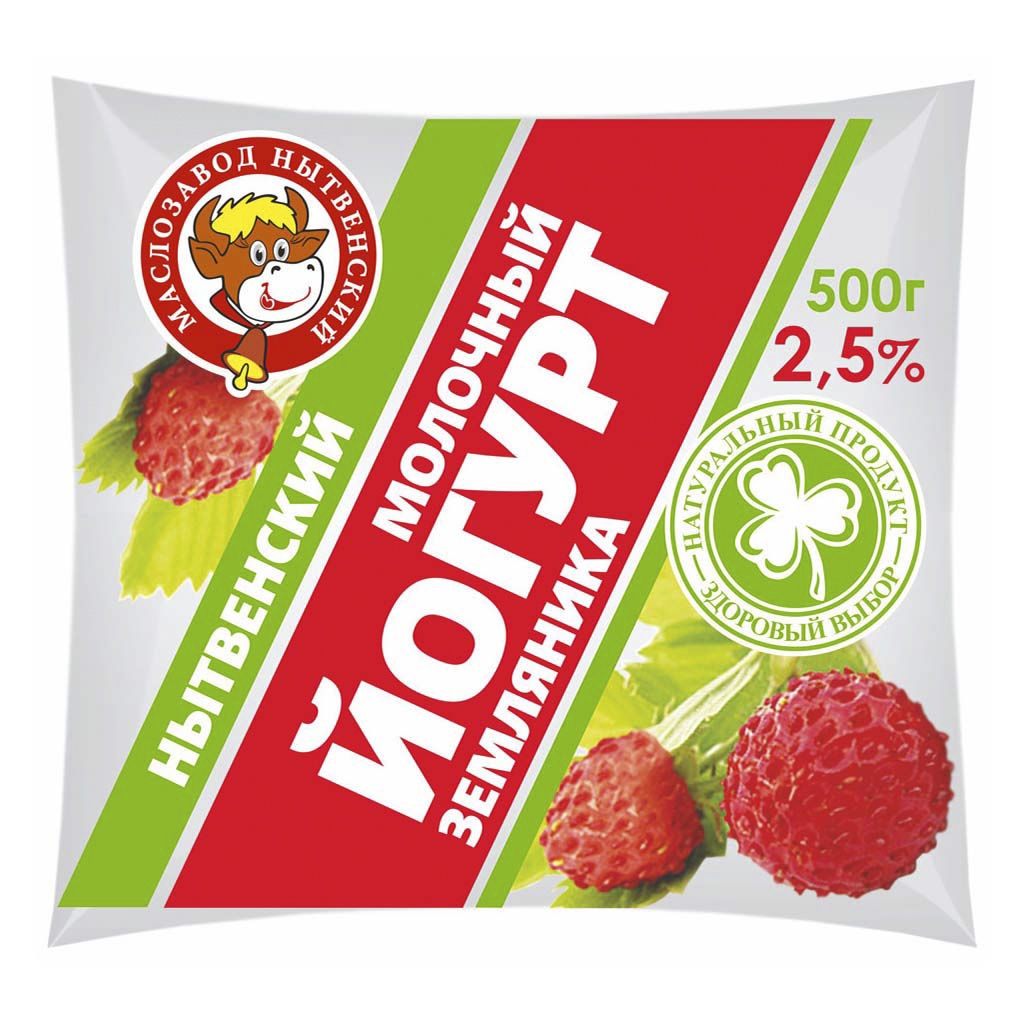 

Йогурт Маслозавод Нытвенский со вкусом земляники 2,5% бзмж 500 г