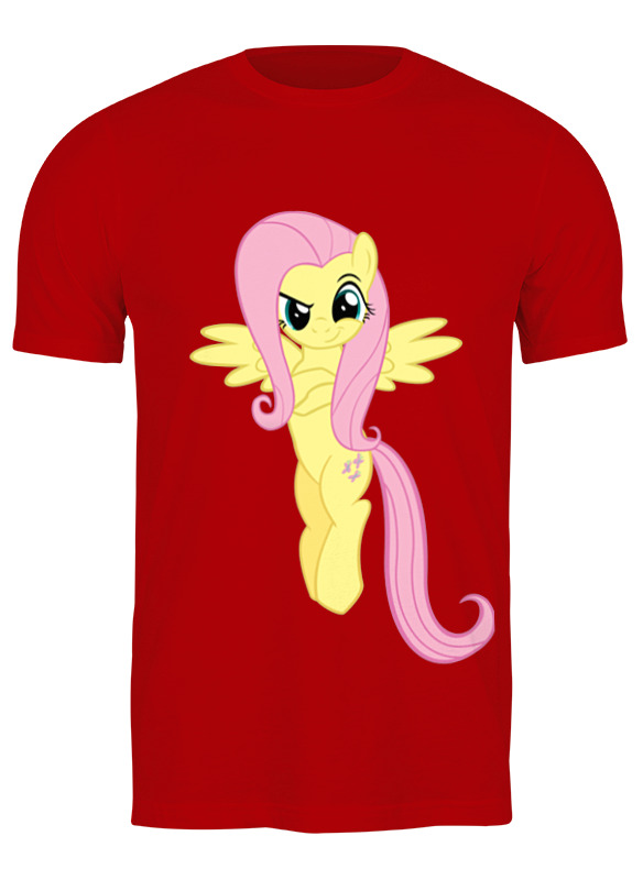

Футболка мужская Printio Fluttershy красная S, Красный, Fluttershy