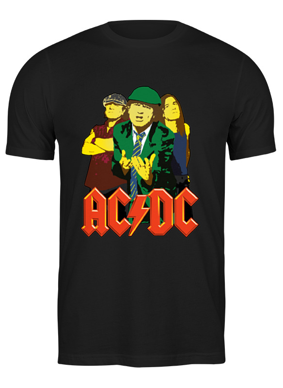 

Футболка мужская Printio Мужская ac dc черная S, Мужская ac dc