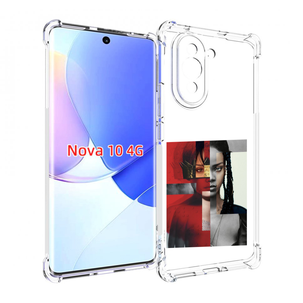 

Чехол MyPads Обложка-Рианна для Huawei Nova 10, Прозрачный, Tocco