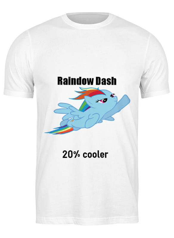 

Футболка мужская Printio Rainbow dash белая S, Rainbow dash