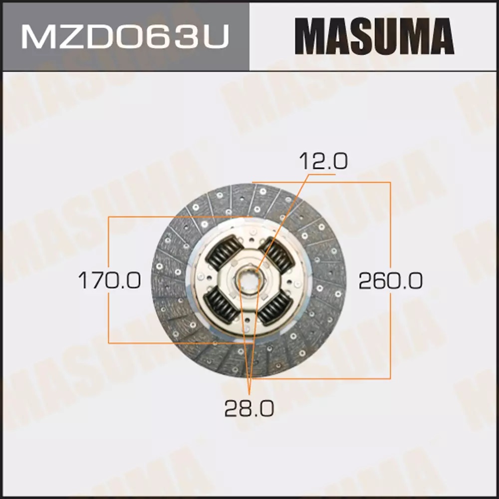 

Диск сцепления MAZDA Masuma MZD063U