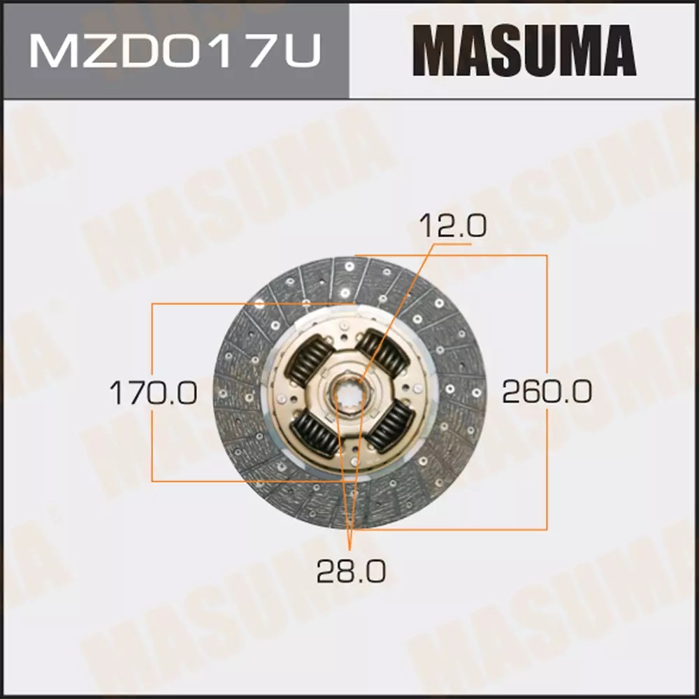 

Диск сцепления MAZDA Masuma MZD017U