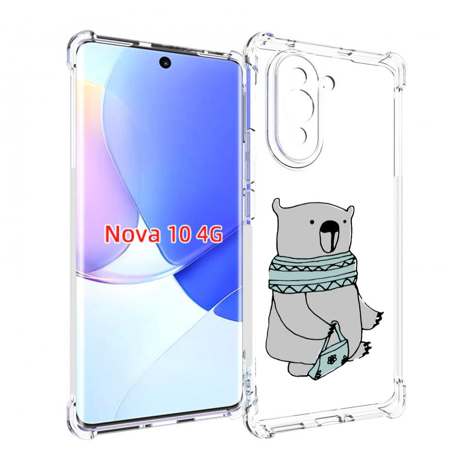 Чехол MyPads Модный медведь для Huawei Nova 10