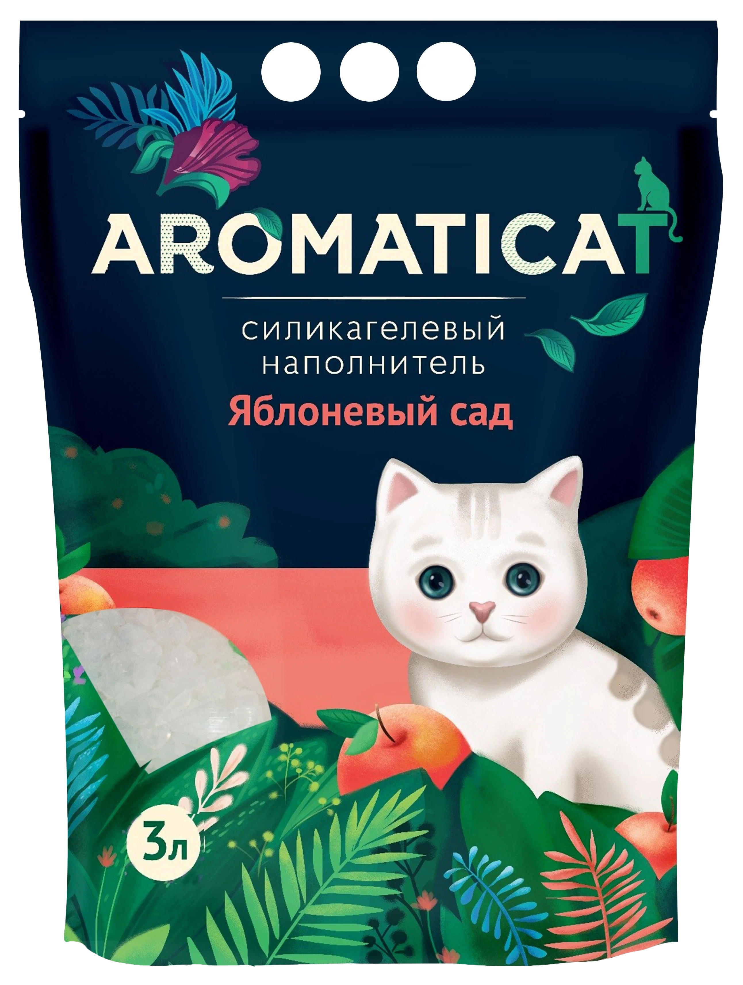 фото Наполнитель aromaticat яблоневый сад, силикагелевый, 4шт по 3л