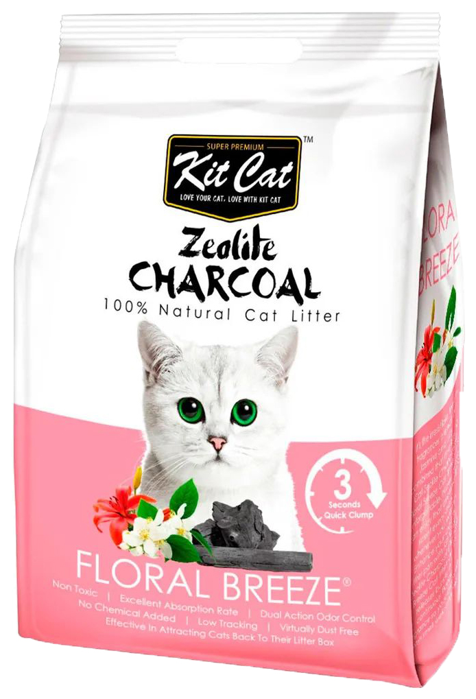

Наполнитель KIT CAT ZEOLITE CHARCOAL FLORAL BREEZE с ароматом цветов, 2шт по 4кг