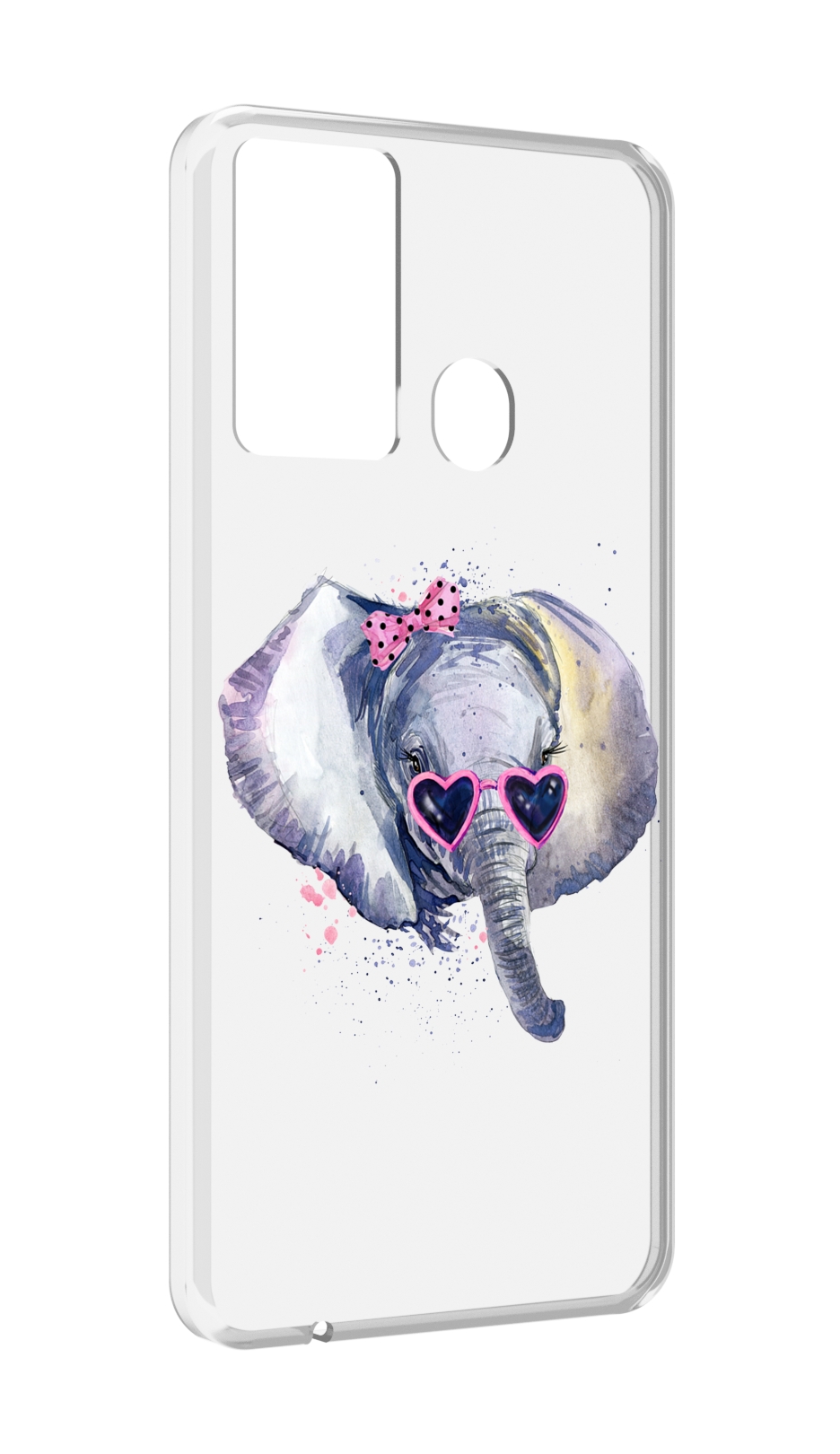 

Чехол MyPads слоник в очках для Itel P37/Itel Vision 2S, Прозрачный, Tocco