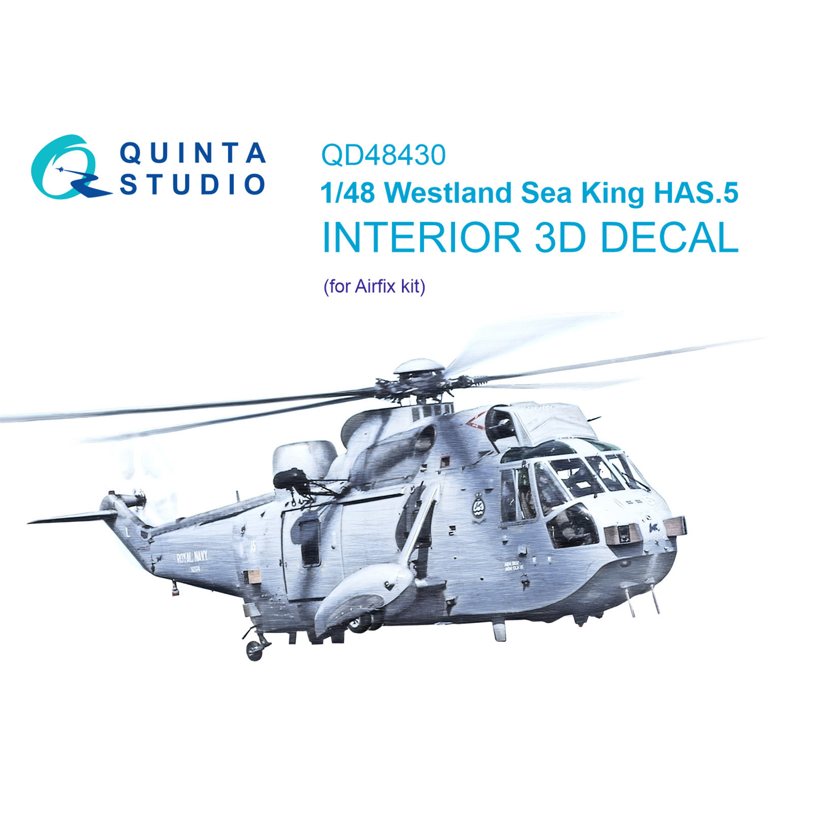 3D Декаль Quinta Studio 1/48 интерьера кабины Westland Sea King HAS.5 Airfix QD48430