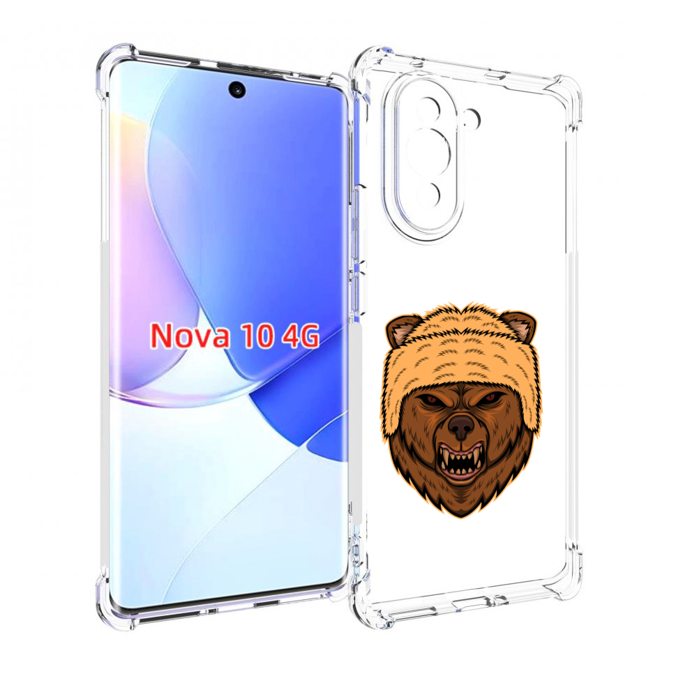 

Чехол MyPads Медведь-в-шапке для Huawei Nova 10, Прозрачный, Tocco