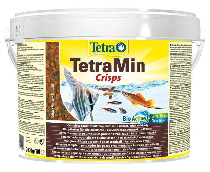 Корм для аквариумных рыбок Tetra Tetramin Crisps чипсы, 4 шт по 10 л