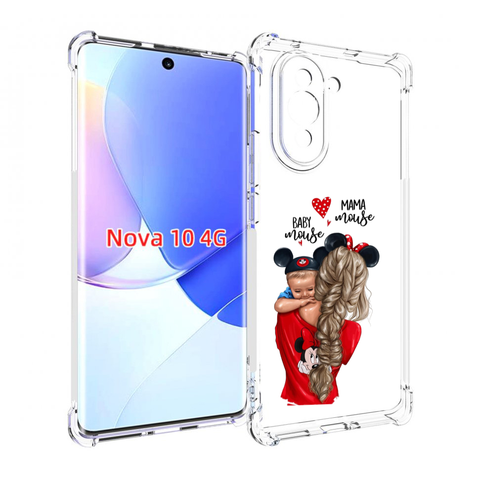 

Чехол MyPads Мама-маус женский для Huawei Nova 10, Прозрачный, Tocco