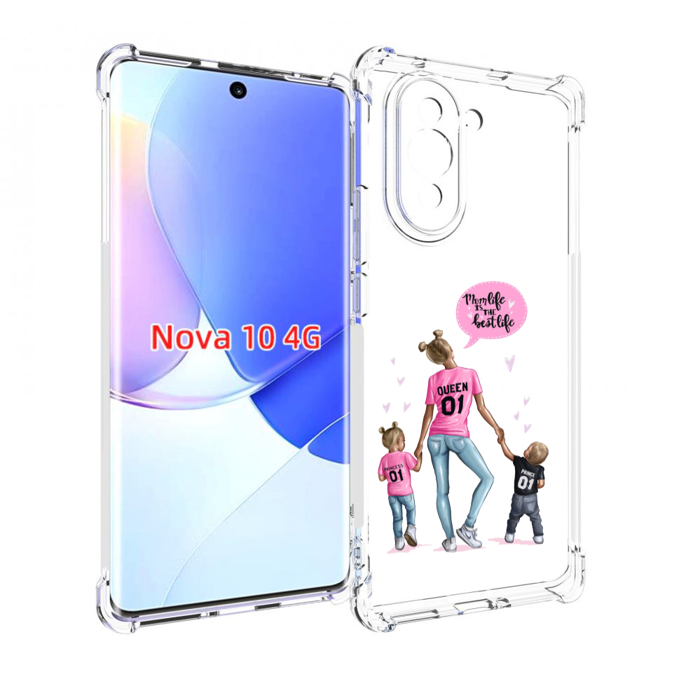 

Чехол MyPads Мама-королева женский для Huawei Nova 10, Прозрачный, Tocco